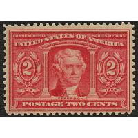 #324 2¢ Thomas Jefferson, Carmine, NH