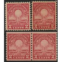 #654-56 Edison's First Lamp, Complete Set of Three, NH
