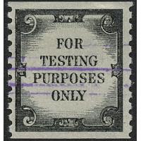 #TD107b Test Stamp, Tagged Violet Defacement Lines