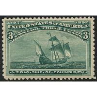 #232 3¢ Santa Maria, Green, VF NH