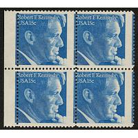 #1770 Robert Kennedy, Miscut Block of Four