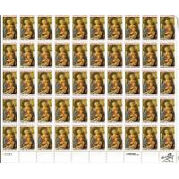 #2107 Christmas Lippi Madonna & Child,  Sheet of 50 Stamps