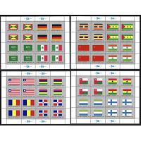 #450-465 Flag Series, Four Sheets