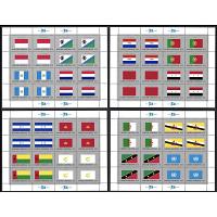 #554-569 Flag Series, Four Sheets