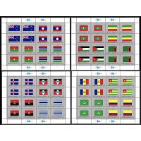 #477-492 Flag Series, Four Sheets