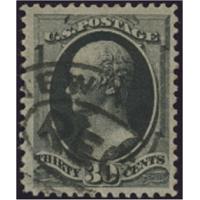 #190 30¢ Alexander Hamilton, Gray Black, VF-XF APS Certificate
