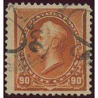 #229 90¢ Perry, Orange, F-VF, PF Certificate