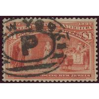 #241 $1 Queen Isabella, Salmon, VF PF Certificate