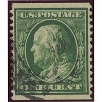 SOLD OUT #352 1¢ Franklin Green, Fine, APS Certificate