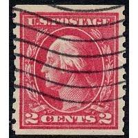 #444 2¢ Washington, Carmine, Type I