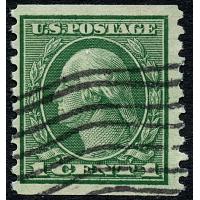 #452 1¢ Washington, Green
