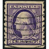 #394 3¢ Washington Deep Violet, Type I, Defect
