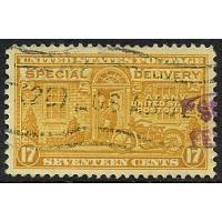 #E18 Special Delivery, 17¢ Orange Yellow