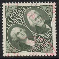 #2592 $5.00 Washington & Jackson (USED)