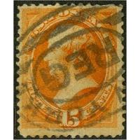 #163 15¢ Daniel Webster, Bright Orange