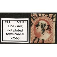 #11 3¢ Washington, Fine - Avg, Town Cancel