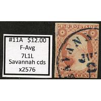 #11A 3¢ Washington, Fine - Avg, CDS, 7L1L