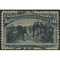 #240 50¢ Recall of Columbus, Slate Blue