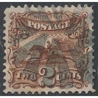 #113 2¢ Post Horse and Rider, Brown, Extra Fine