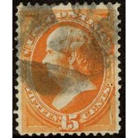 #141 15¢ Daniel Webster, Orange