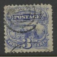#114 Locomotive 3¢ Blue 1869 Issue