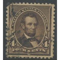 #222 4¢Lincoln, Dark Brown