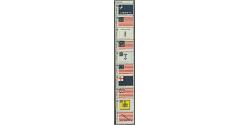 #1354a Historic Flags, Strip of Ten