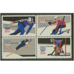 #1798b Winter Olympics, Block of Four Perforated 11¼x10½