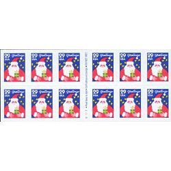 #2873a Santa Claus, Christmas Convertible Pane of 12