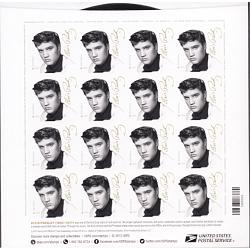 #5009 Elvis, Souvenir Sheet of 16 Stamps