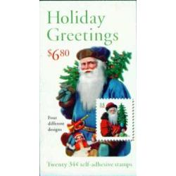 #BK286 Santas, Holiday Greetings Vending Book