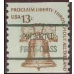 #1618va Liberty Bell, Coil, Precancelled \"Presorted\" Dull Gum