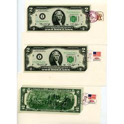 3 Souvenir Cancels on $2 Bills