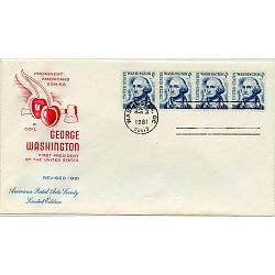 1304C 5c George Washington Redrawn American Postal Arts Society Cachet