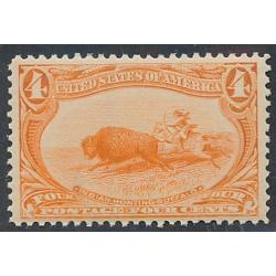 #287 4¢ Trans-Mississippi, Indian Hunting Buffalo, VF NH