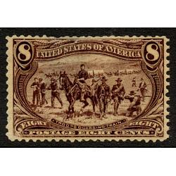 #289 8¢ Violet Brown, Troops Guarding Wagon, Hinged