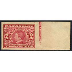 #371 2¢ Seward, Carmine Imperforate Single, Lightly Hinged