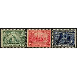 #328-30 Jamestown Exposition, Set of Three Never Hinged