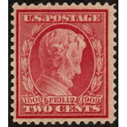 #369 2¢ Lincoln, Carmine - Bluish Paper, NH