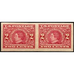 #371 2¢ Seward, Carmine Imperforate Pair VF NH