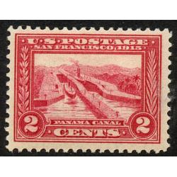 #398 2¢ Panama Canal, Carmine, F-VF LH