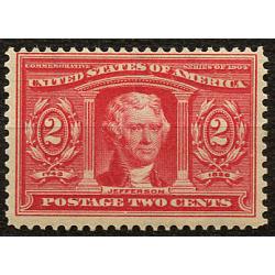 #324 2¢ Thomas Jefferson, Carmine, NH