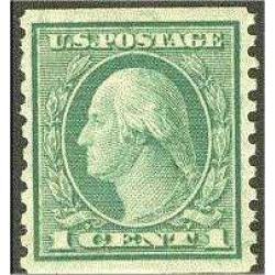 #490 1¢ Washington, Green Coil
