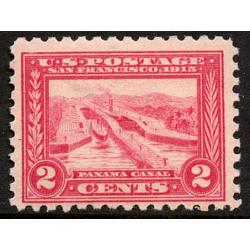 #402 2¢ Panama Canal, Carmine F-VF LH