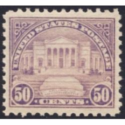 #570 50¢ Arlington Amphitheater, Lilac, VF NH