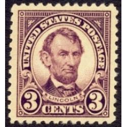 #555 3¢ Abraham Lincoln, Violet, VLH