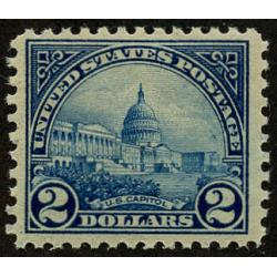 #572 $2 Capitol, Deep Blue, Very Fine, Never Hinged