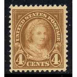 #556 4¢ Martha Washington, Yellow Brown, VF NH