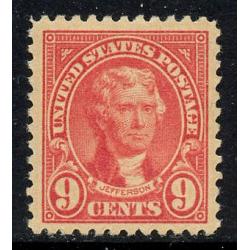 #561 9¢ Jefferson, Rose, VVLH VF