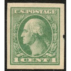 #531 1¢ Washington, Green Imperforate, Hinged